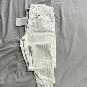 White, ankle length.